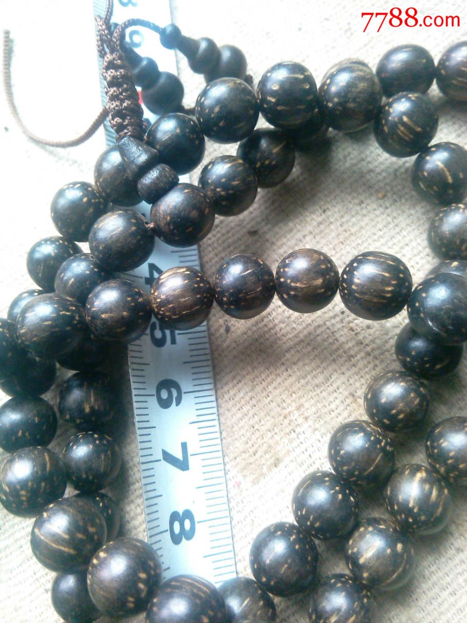 加里曼丹顶级高密水沉108项链(1cm)_沉香木手串_收藏的工程【7788收藏