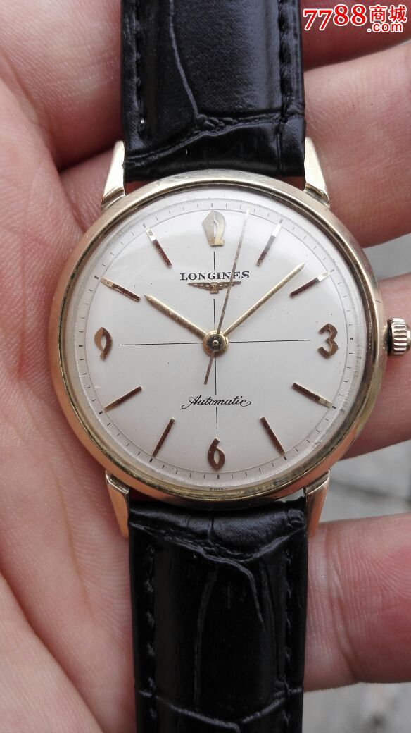 二手手表瑞士古董浪琴包金偏心轨道机械男表