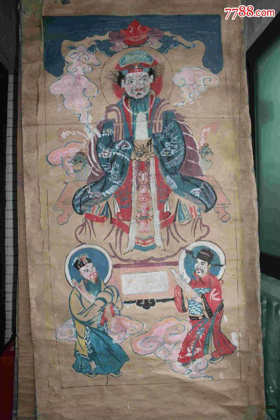 民国水陆画灵宝天尊