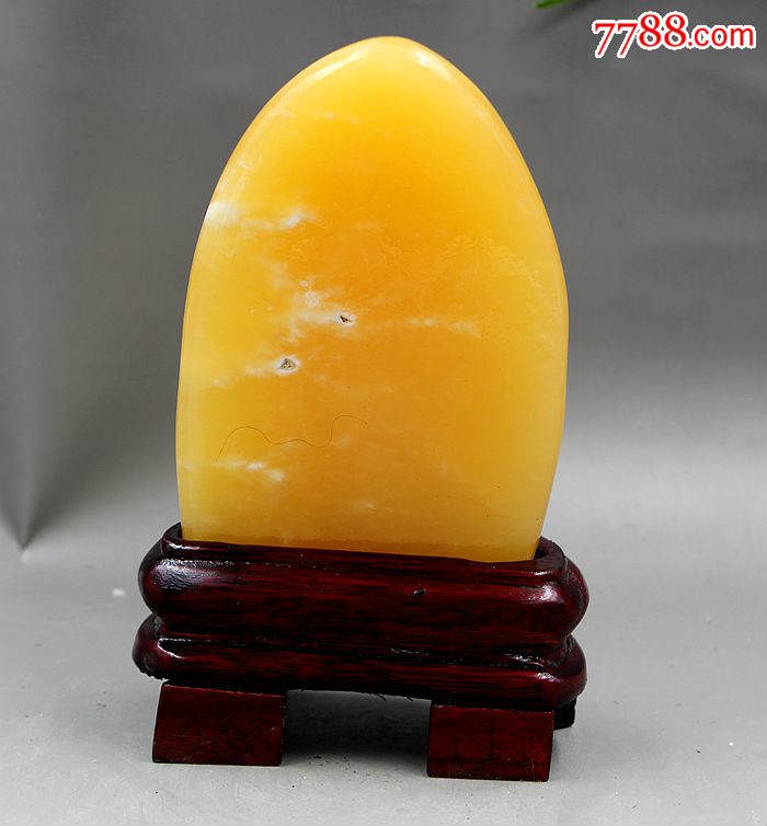 奇石观赏石矿物晶体原石观赏石金黄色冻石金田黄原石摆件40