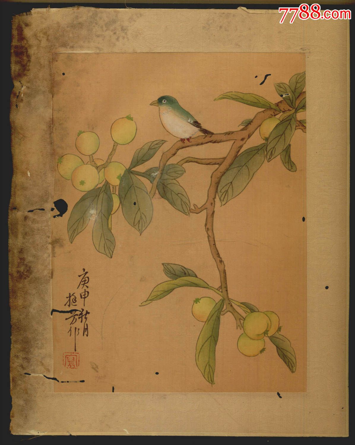 刚收来的老绢画-25厘米*20厘米(已经装裱)已经没有出品,成为历史值得