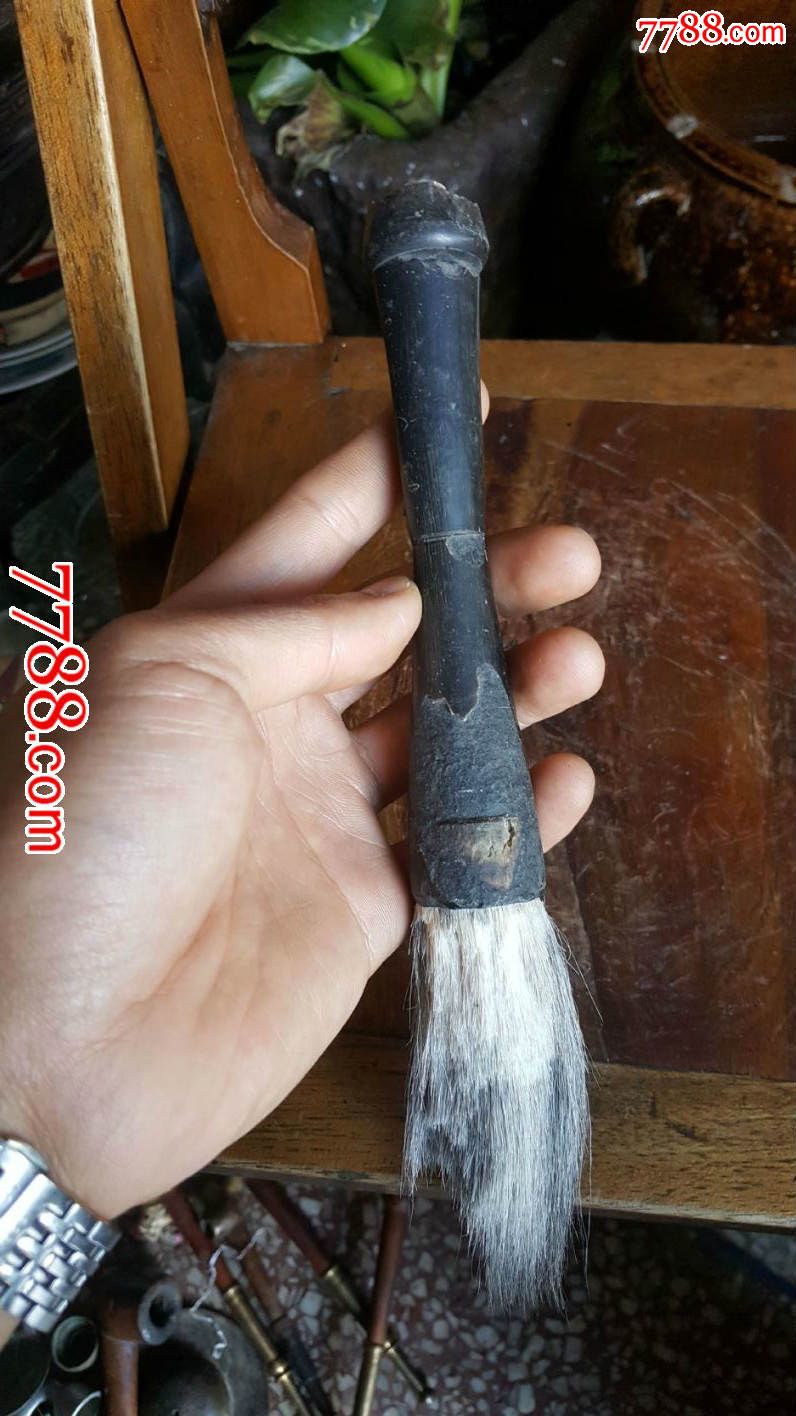 民国云南特大牛角毛笔品相不好