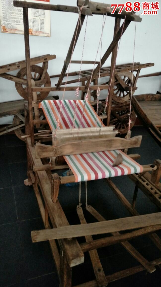 民俗老物件可正常使用老粗布织布机老梭子量大优惠