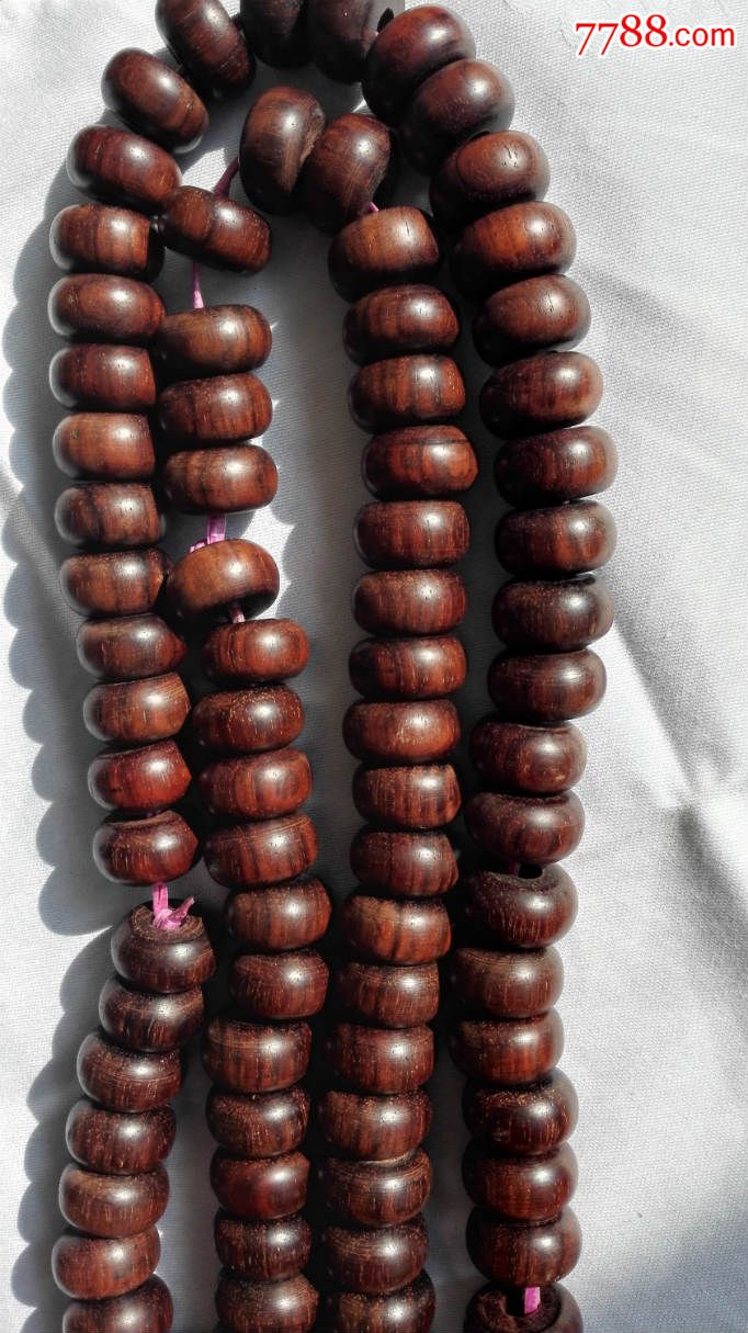 老红木算盘珠子91颗佛珠手串红木料
