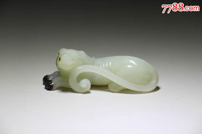 6,00010品99春秋战国/新疆/和田玉/和田青玉/龙玉璧/摆件/把玩件￥7