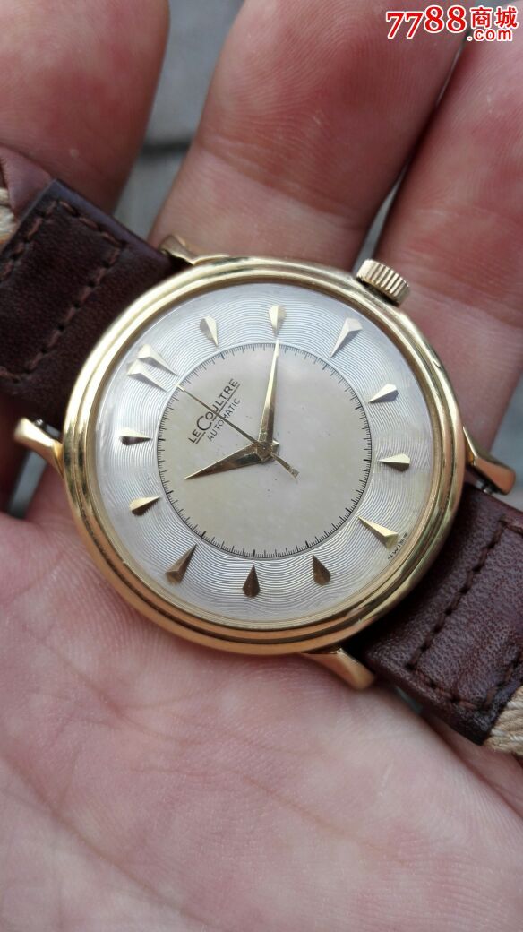 售完了瑞士古董积家18k实金撞陀自动男表