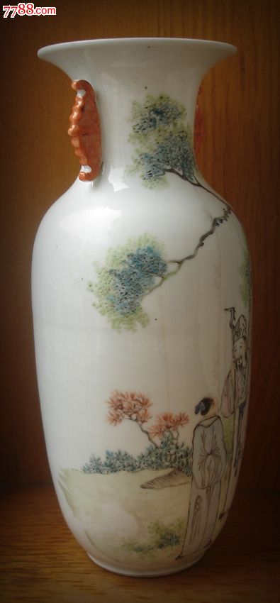 《松下高士图》花瓶_彩绘瓷/彩瓷_收藏价格_鉴定交易_7788瓷器网