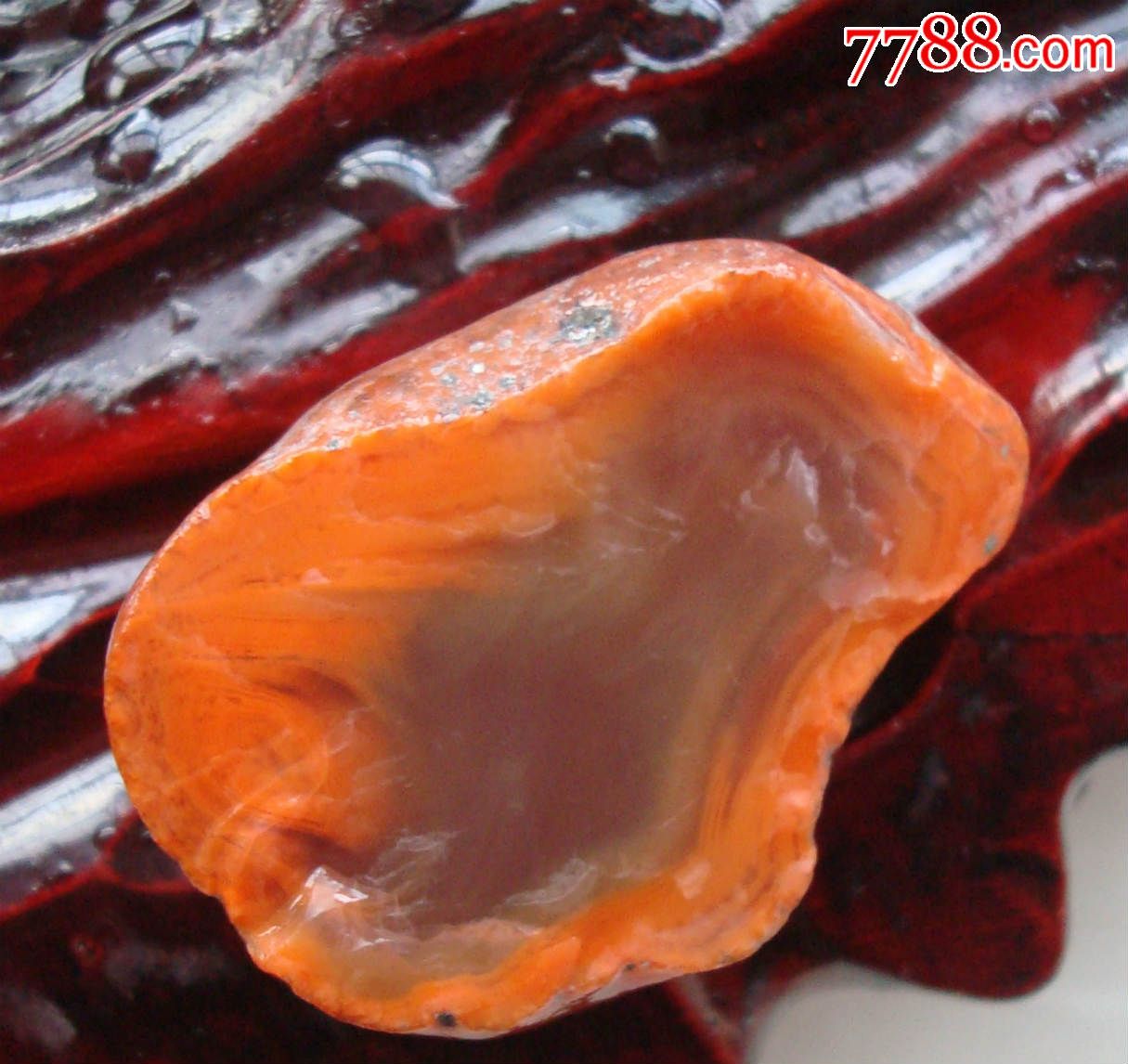 南红玛瑙柿子红冻料