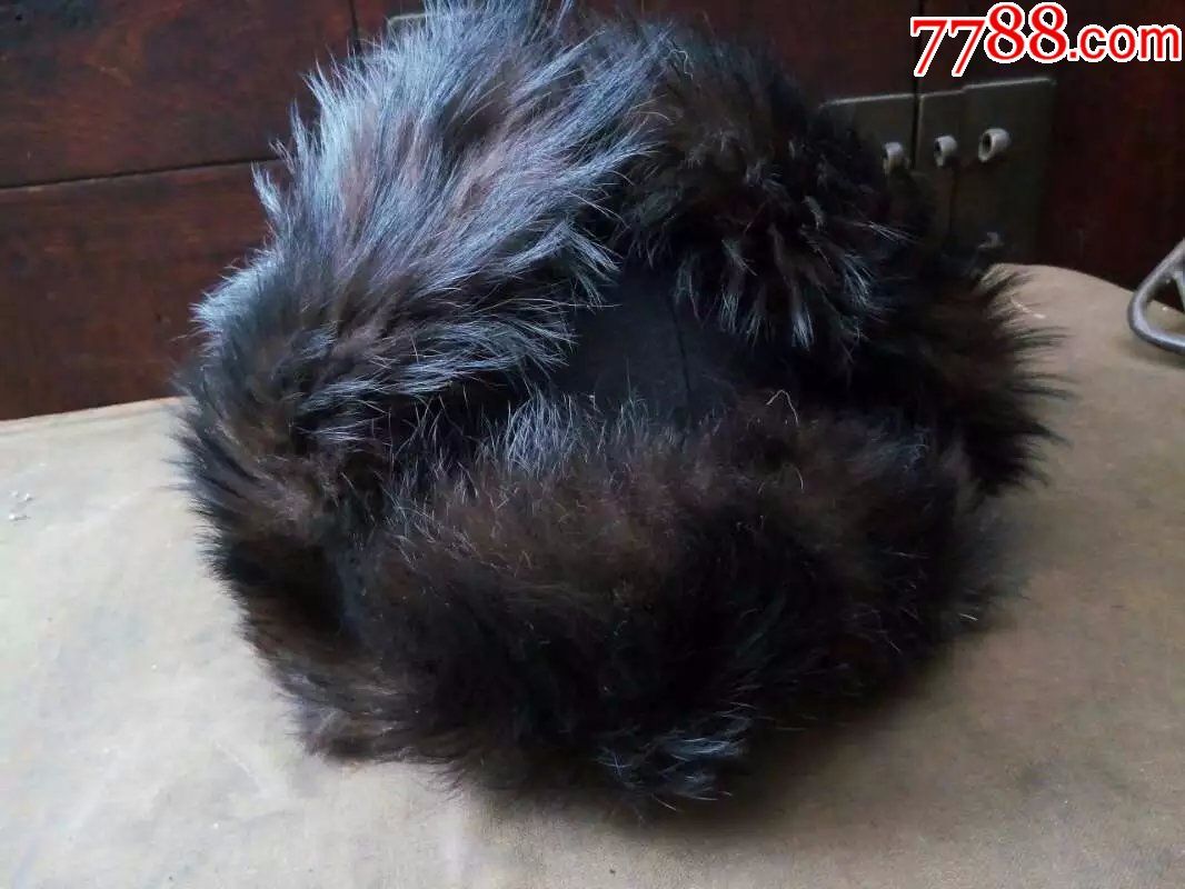 东北军老抗联狗皮帽子,老毛皮,战争遗留物品