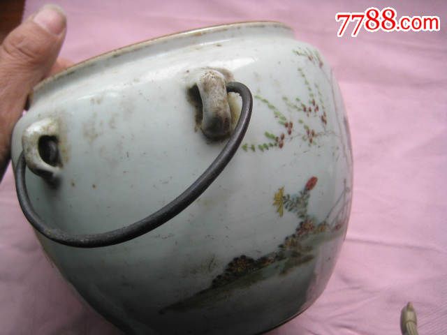 民国名家程和顺作的人物诗文罐