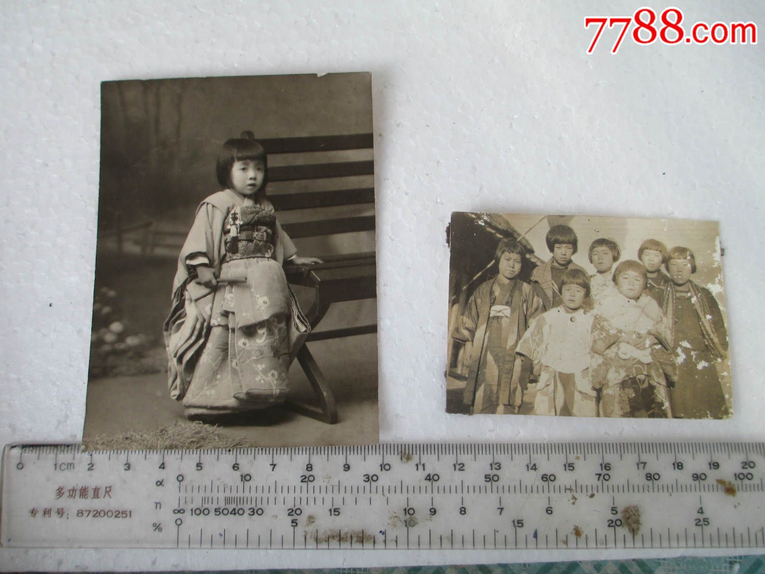 日本战前,老照片,小女孩2张