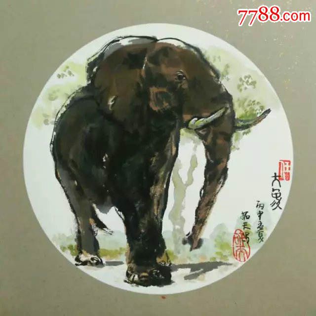 大象_花鸟国画原作