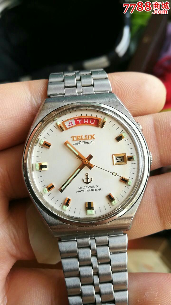 好品日本铁锚自动男表!银巴巴屁股!