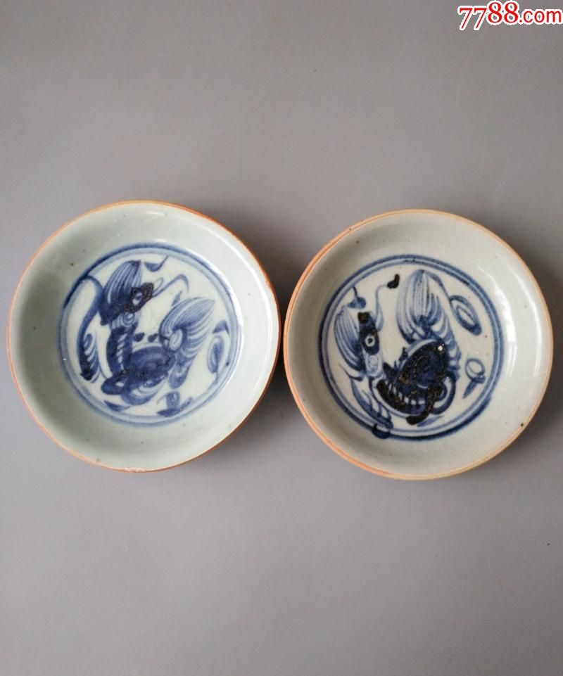 明代麒麟望月碟一对(包老保真)_青花瓷_收藏价格_鉴定交易_7788瓷器网