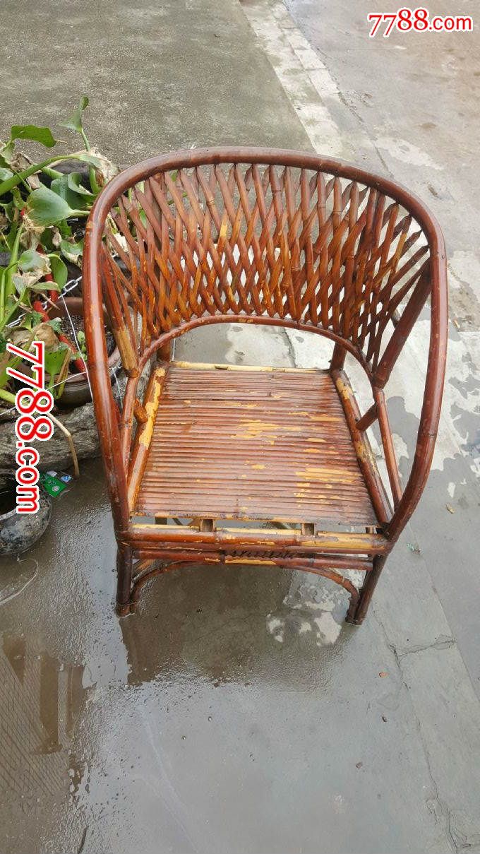 民国云南美品竹器竹椅一把牢固