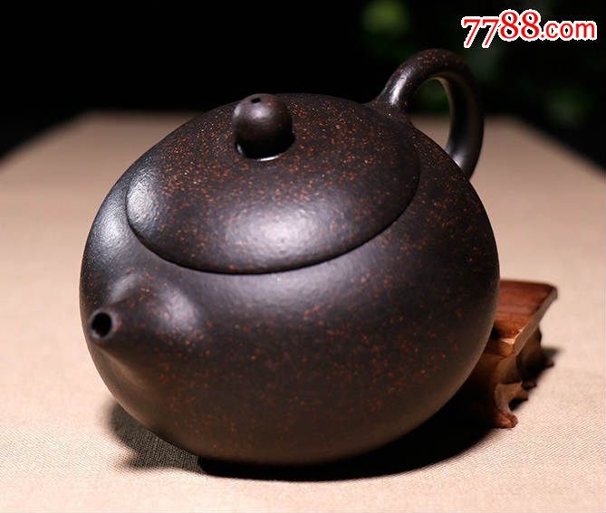 正品宜兴紫砂壶名家手工原矿黑朱泥西施壶_价格120.
