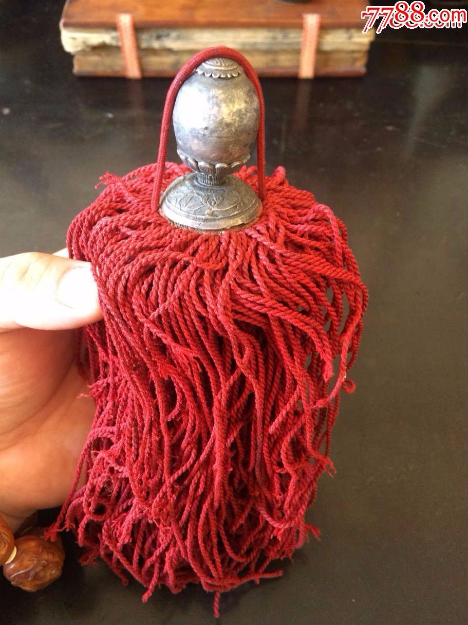 清代生员银顶子带帽缨