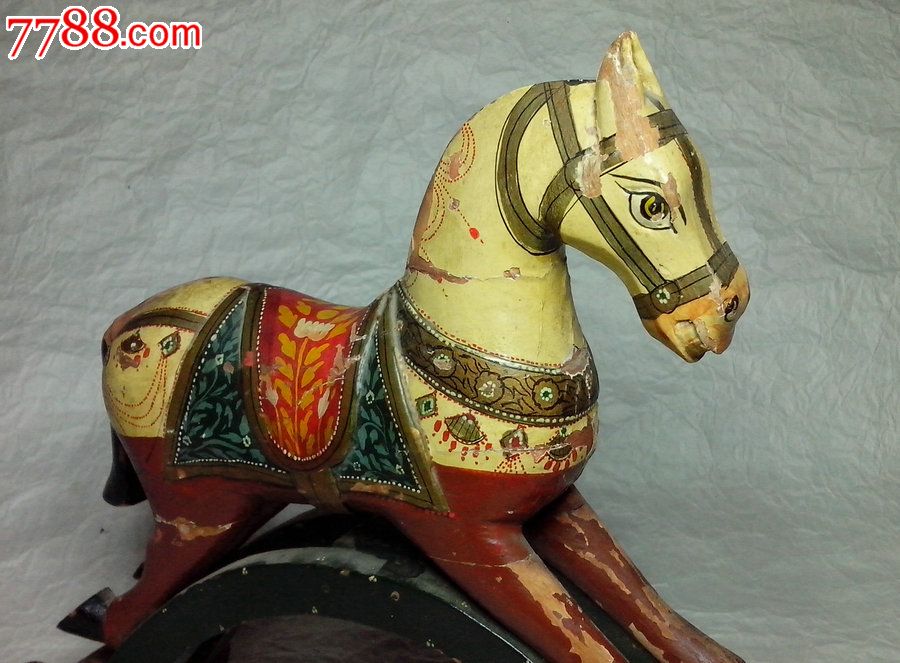 收藏怀旧古董木马玩具是约看的