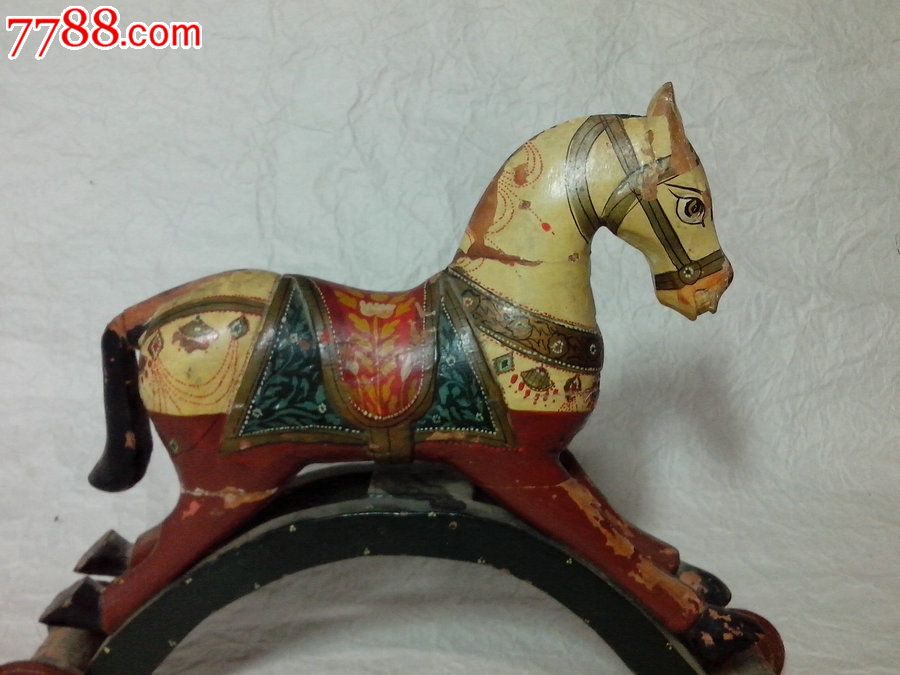 收藏怀旧古董木马玩具是约看的