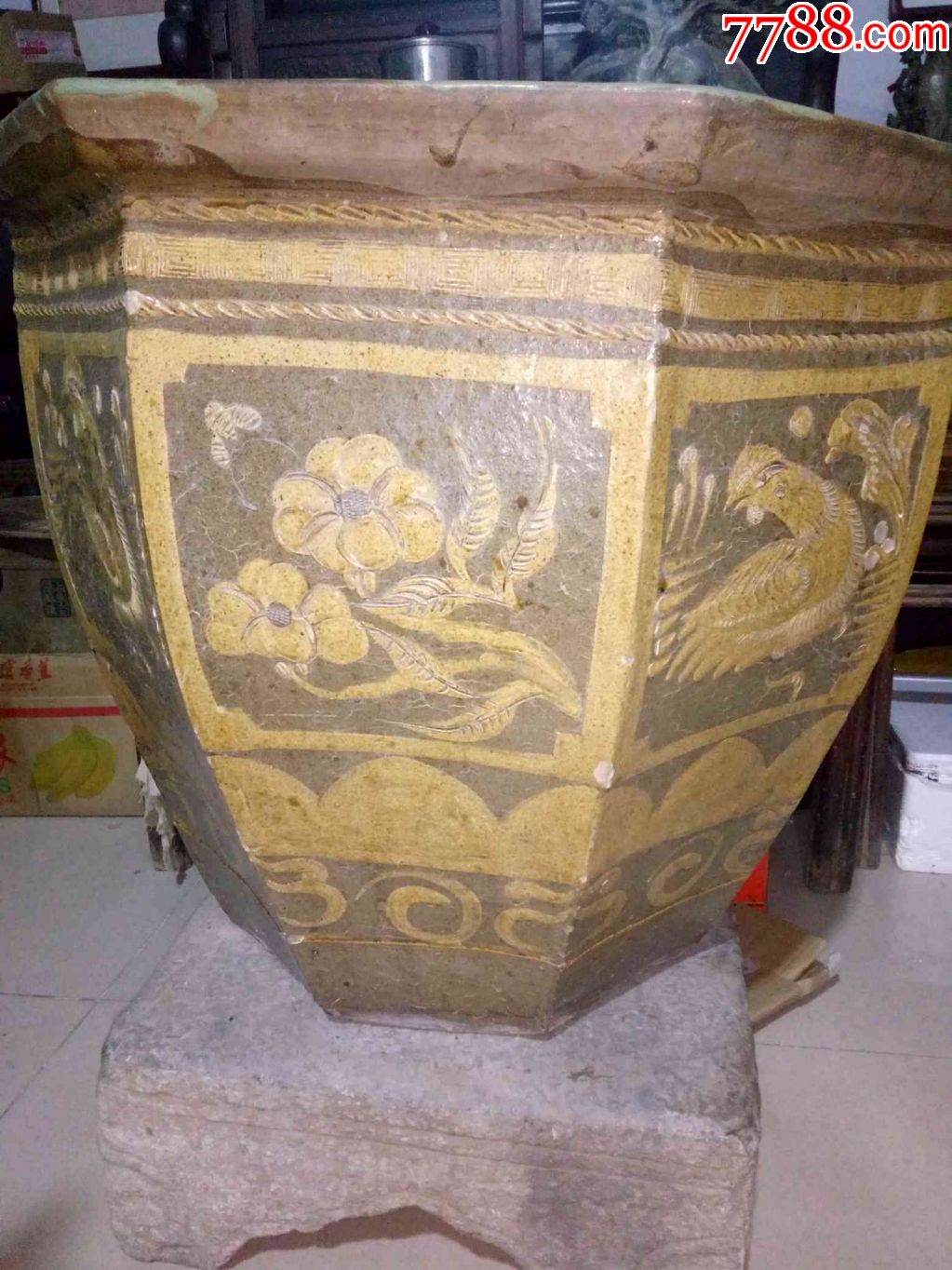 清代八角荷花缸