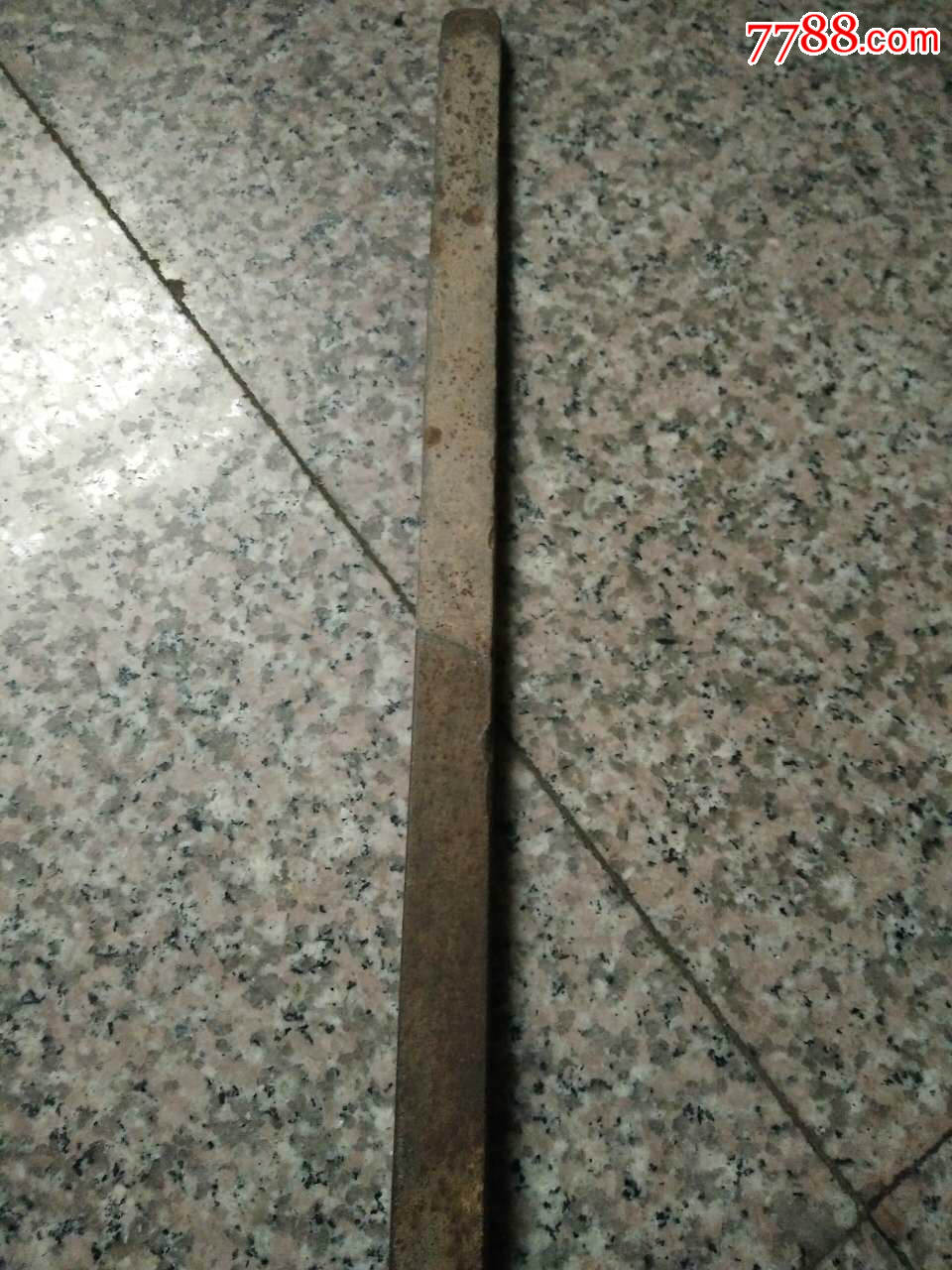 清代冷兵器《铁尺》原牛皮把看家护院电影道具古玩收藏品