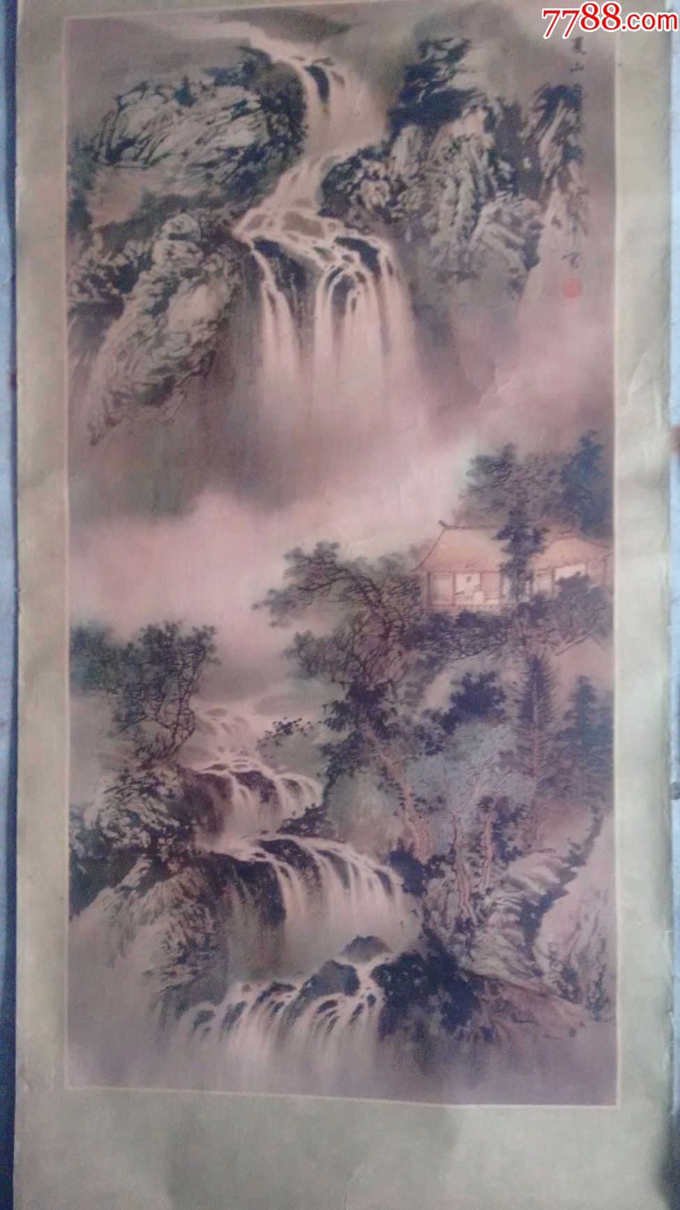 天津杨柳青年画大师张洪千山水画杨柳青年画怀旧四条屏年画民俗年画四