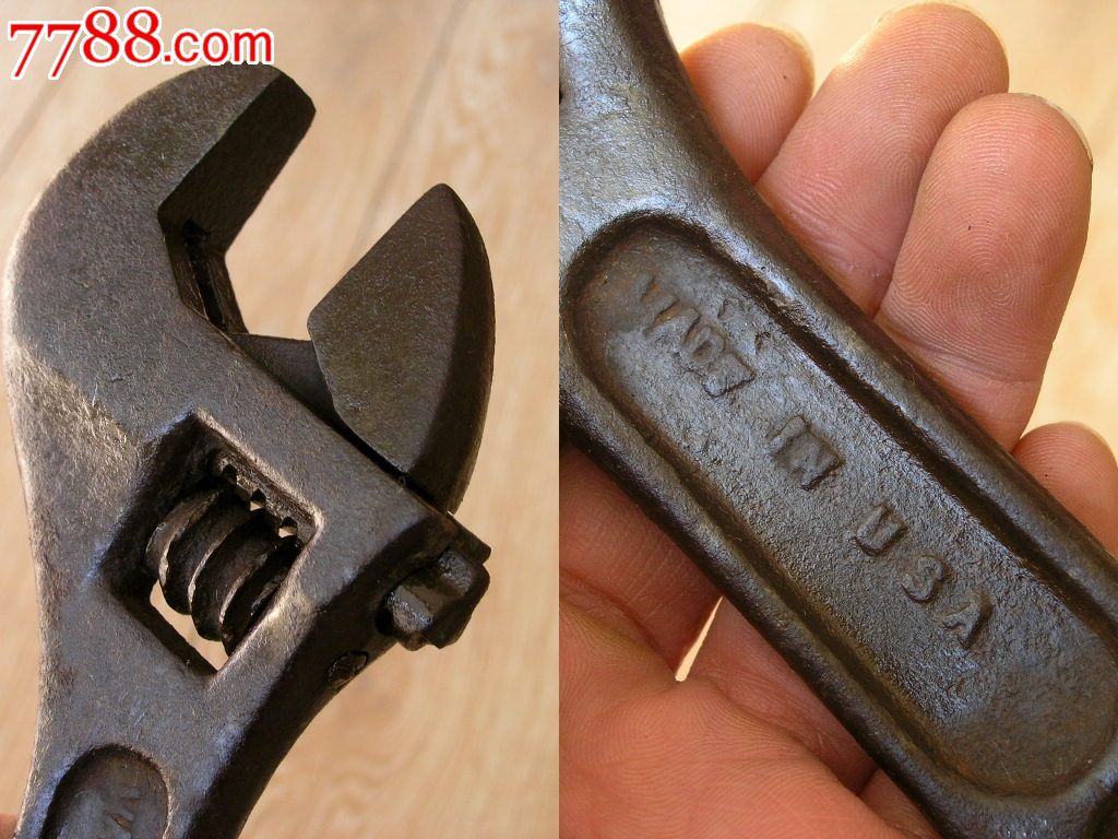 怀旧收藏170101-二战美国usadropforged大号活动扳手