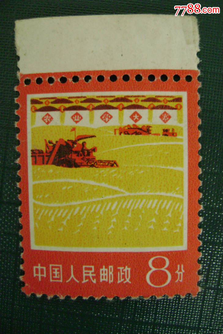 【农业学大寨】带边8分票_新中国邮票【向阳供销社】_第1张_7788画册