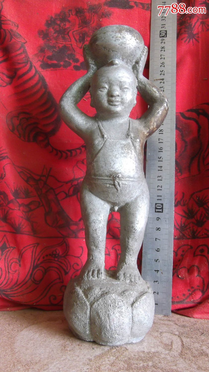 锡制佛像善财童子红孩儿,重2.1斤,一口价,包邮,不讲价,谢谢