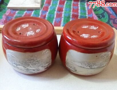 一对居仁堂蛐蛐罐95品看好.