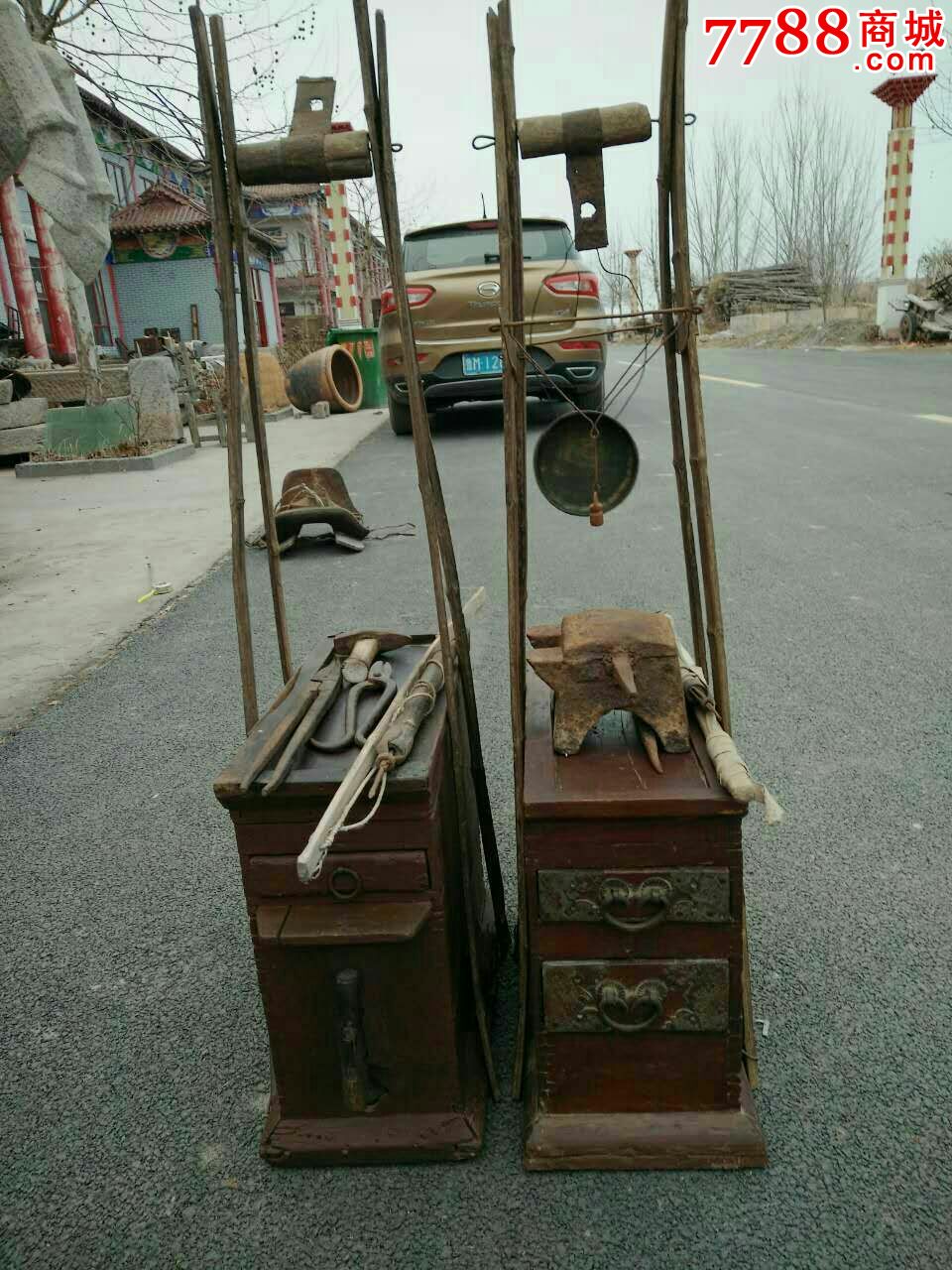 轱辘挑子银匠挑担一对无工具2