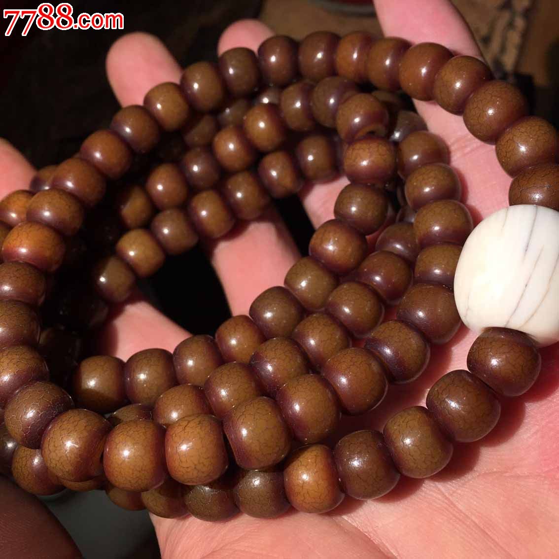 西藏老菩提根108颗-菩提手串/佛珠-7788文玩
