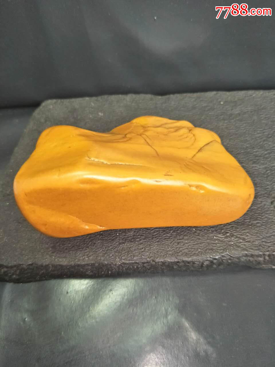江西赣江水冲黄蜡石黄龙玉原石案头茶宠把玩黄胶蜡雕刻料