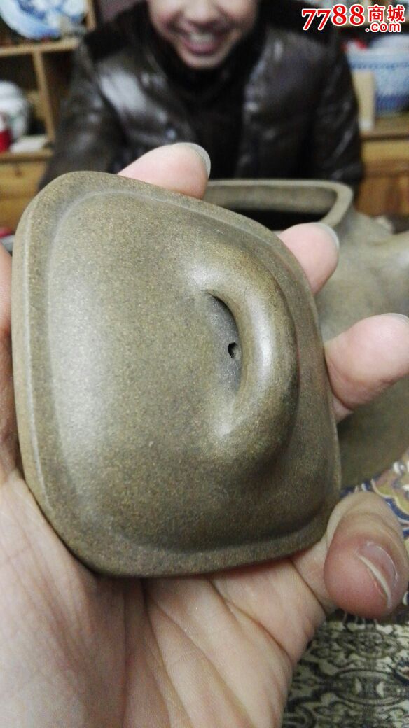 民国芝莱款玉屏刻段泥紫砂壶