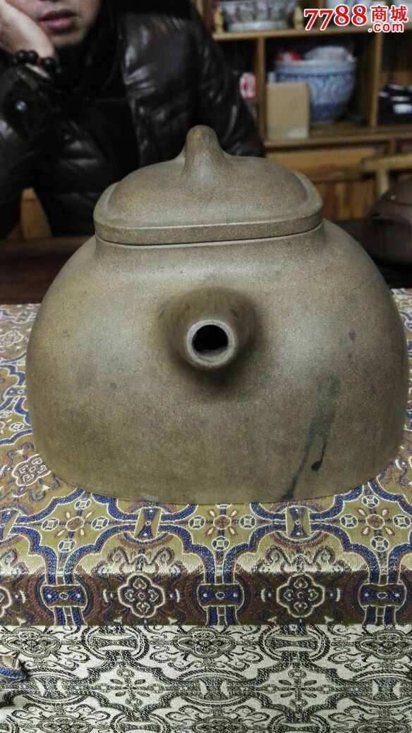 民国芝莱款玉屏刻段泥紫砂壶