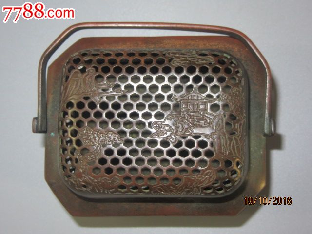 清代名家张鸣岐铜手炉