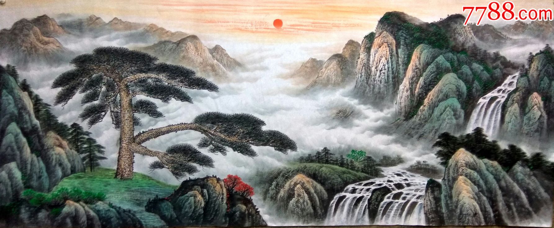 迎客松接受定制作品-价格:1元-se46801301-山水国画原作-零售-7788