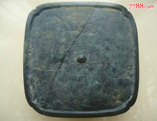 唐代黑漆古光亮大尺寸倭角方形铜镜