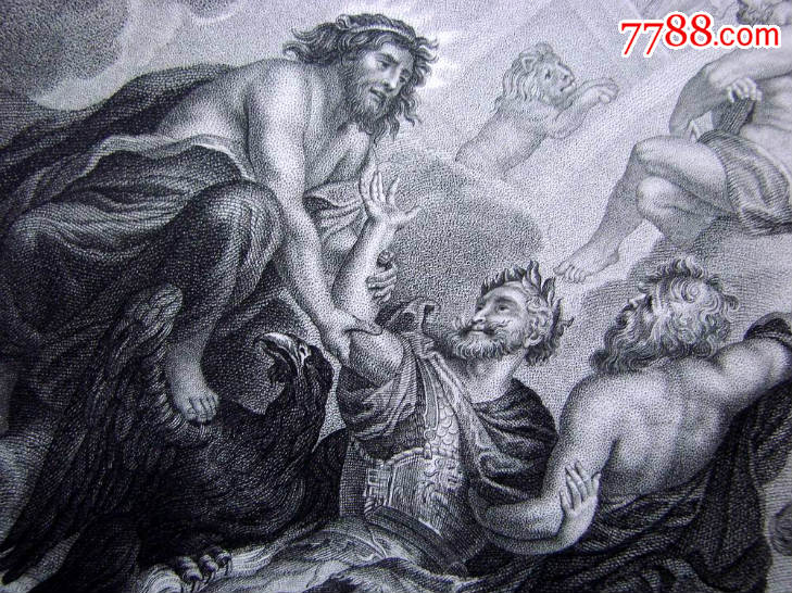 1877年版鲁本斯绘制凹线铜版画系列-亨利遇