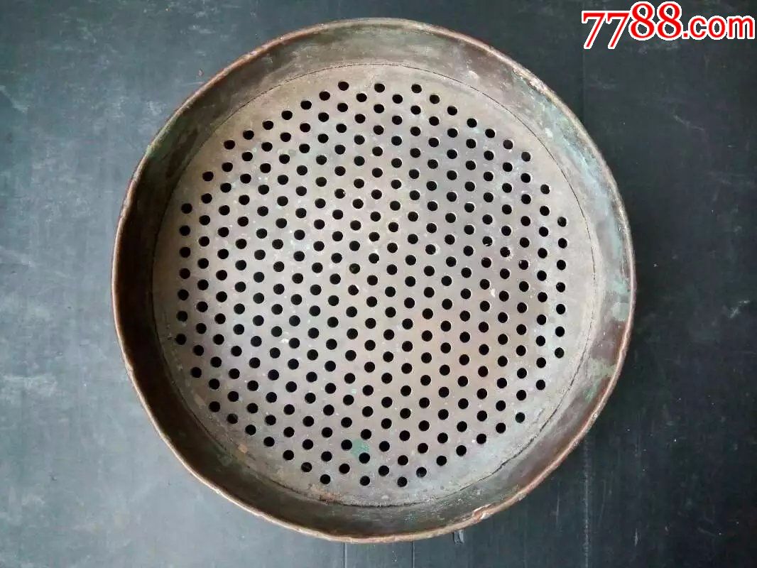 满洲国紫铜药筛,药筛子,紫铜箩筛.