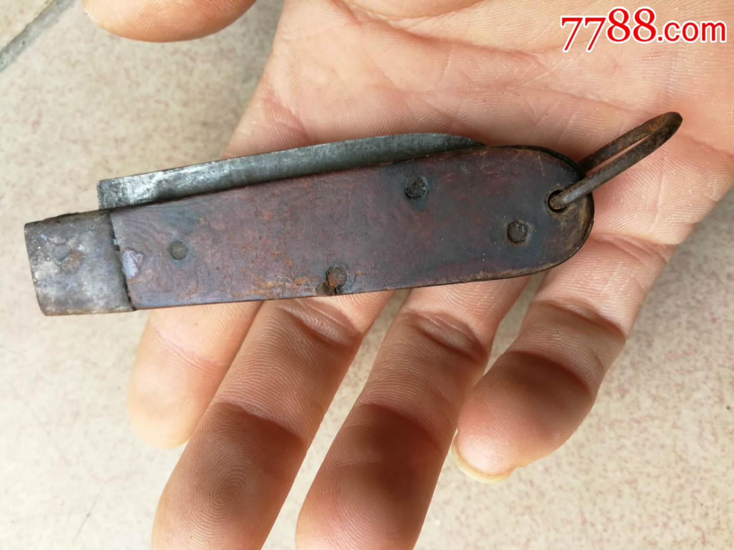 民国时期—皮质手柄折叠小刀