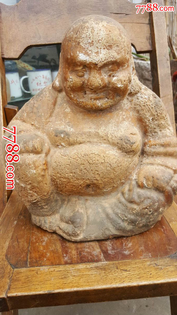 顶级民国少见实心厚重石膏佛像