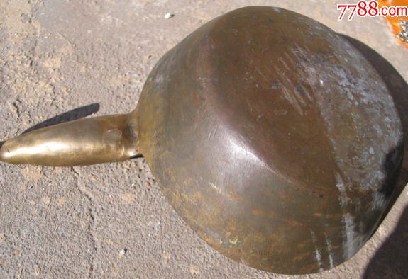 民国蒙古族大铜奶瓢2集宁古玩铜杂件-价格:238元-s