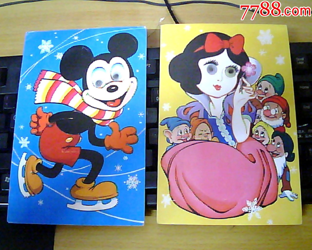 卡通人物贺卡2张