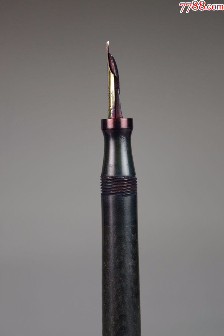 欧美古董收藏品美国文具康克令月牙上水墨水笔钢笔功能良好推荐