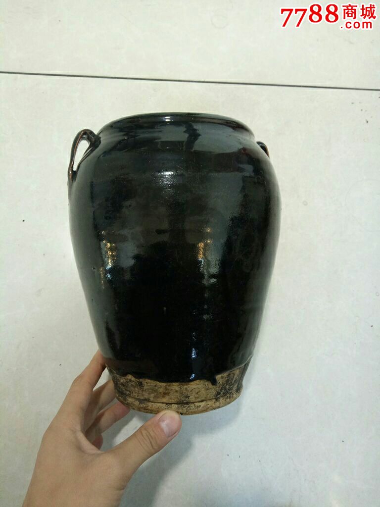 黑瓷双耳坛子-价格:130元-se47821469-黑瓷/天目瓷-零售-7788瓷器