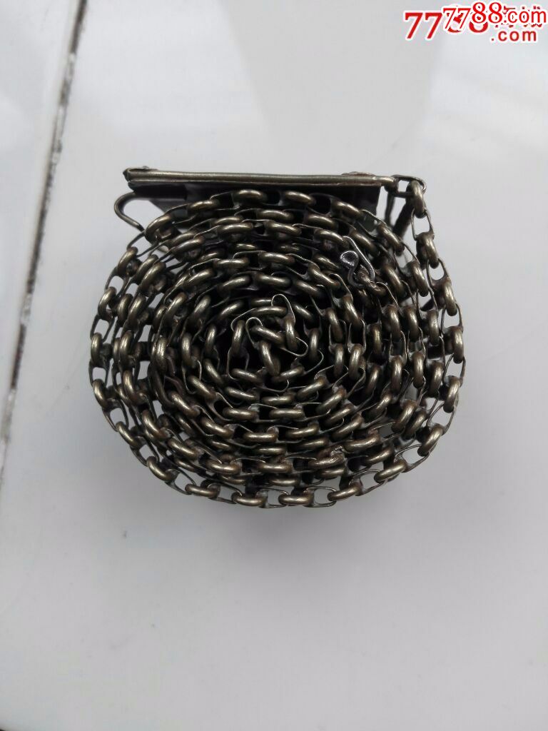 清代贵族纯银腰带(老黄彩包浆)