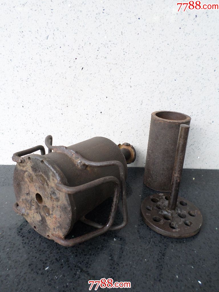 古玩杂项老旧金属铁器工具用品民俗怀旧收藏陈列手工打制蜂窝煤机