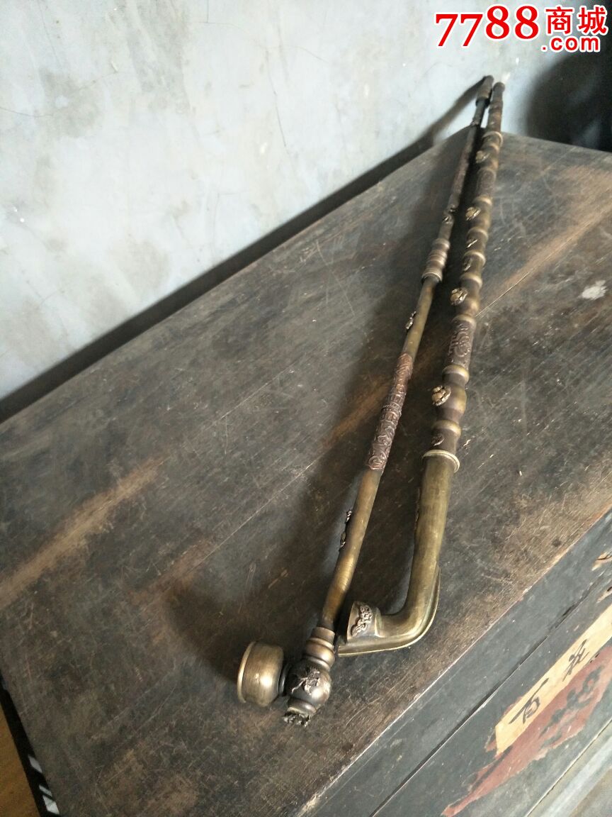 清朝时期的铜烟斗两个