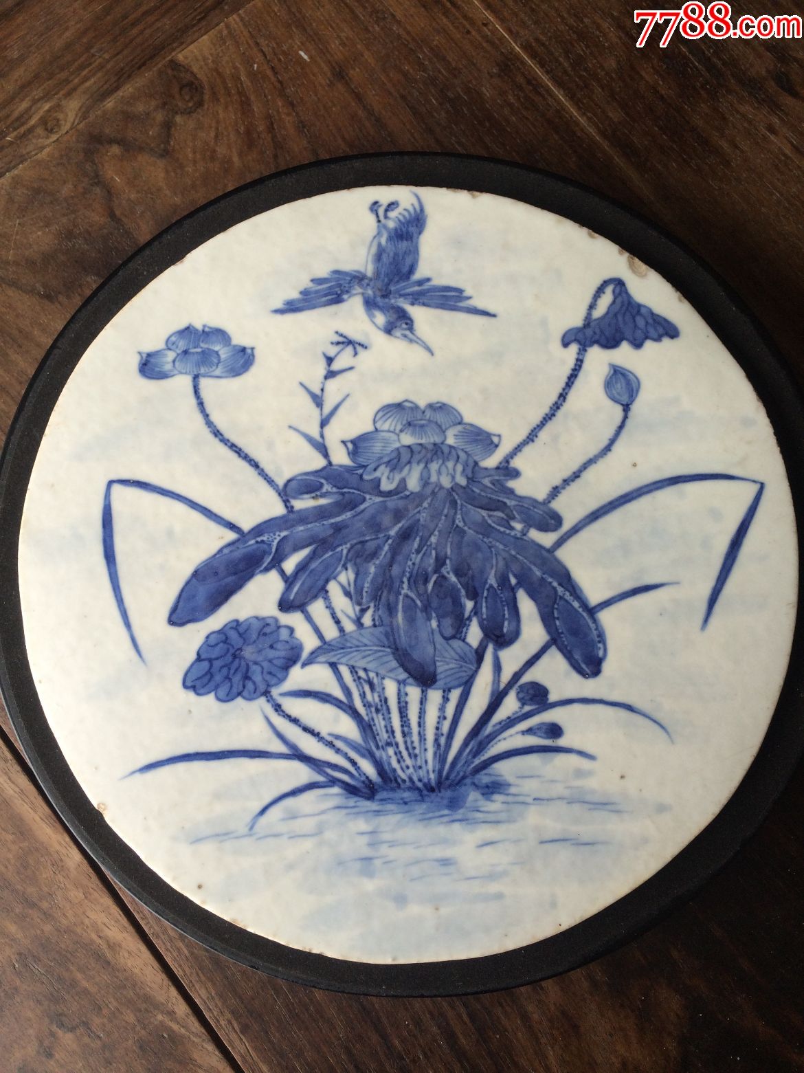 清代青花景德镇窑青花瓷一鹭连科